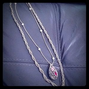 Double necklaces costume jewelry